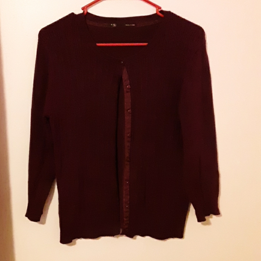 Burgundy Ribbed Sweater